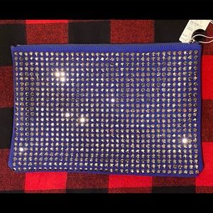 Women’s Royal Blue Studded Clutch